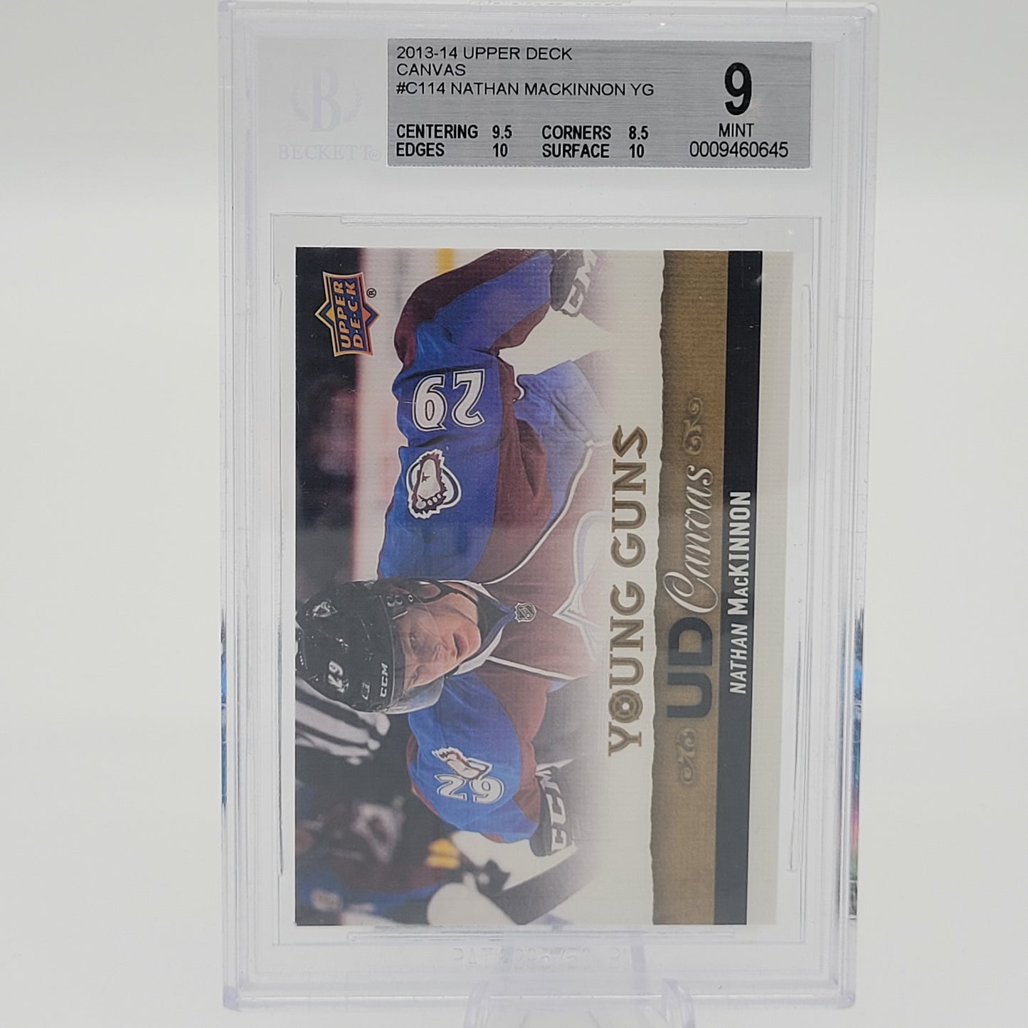 Nathan MacKinnon 2013-14 Upper Deck Canvas Young Guns BGS 9