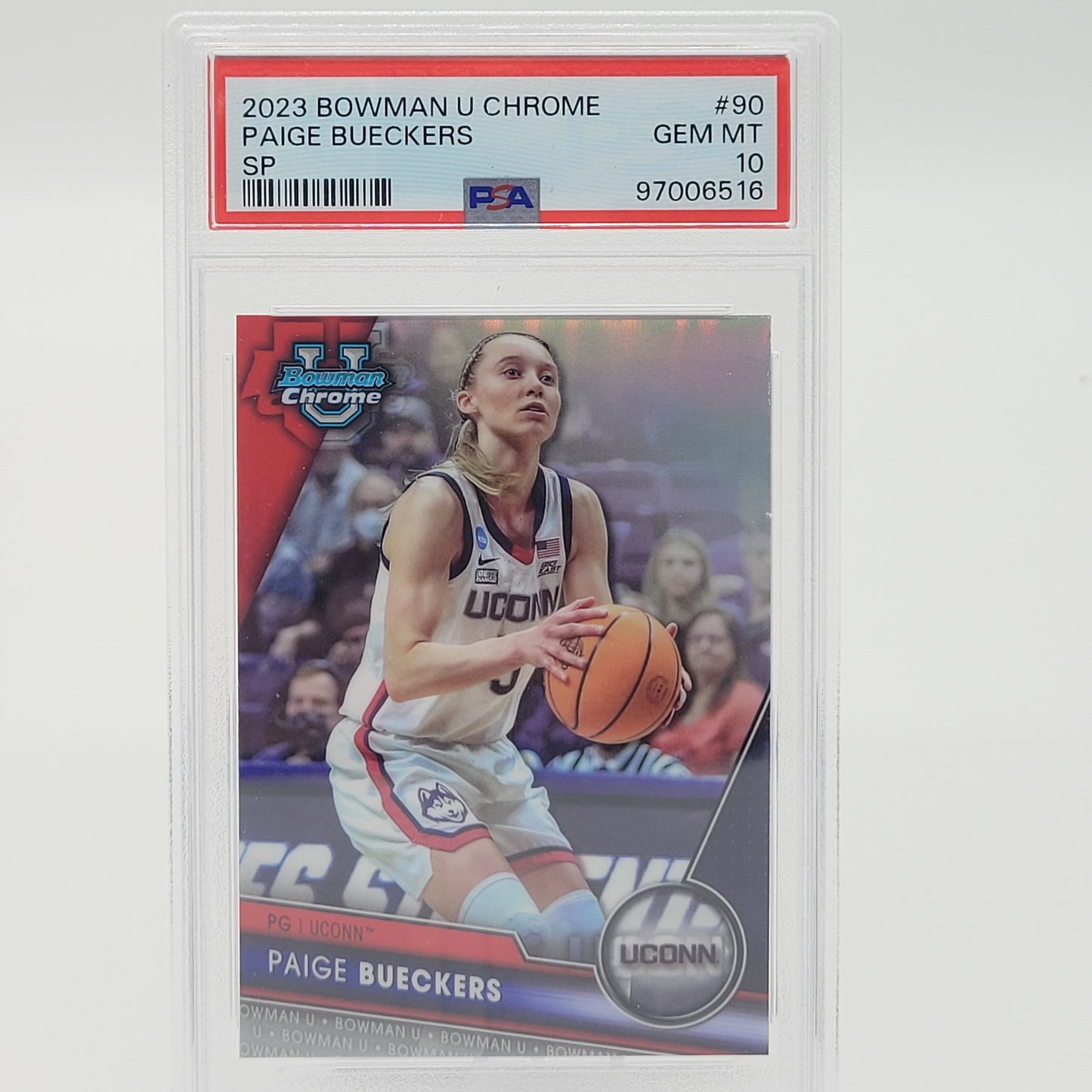Paige Bueckers 2023 Bowman U Chrome SP Refractor PSA 10