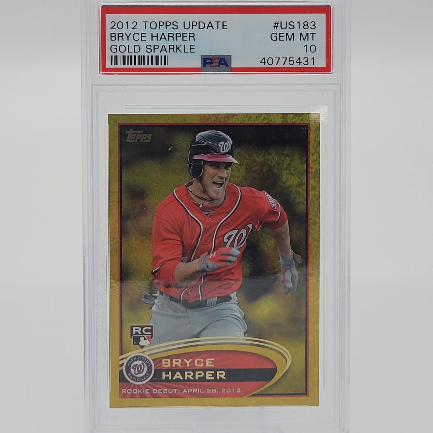 Bryce Harper 2012 Topps Update Gold Sparkle