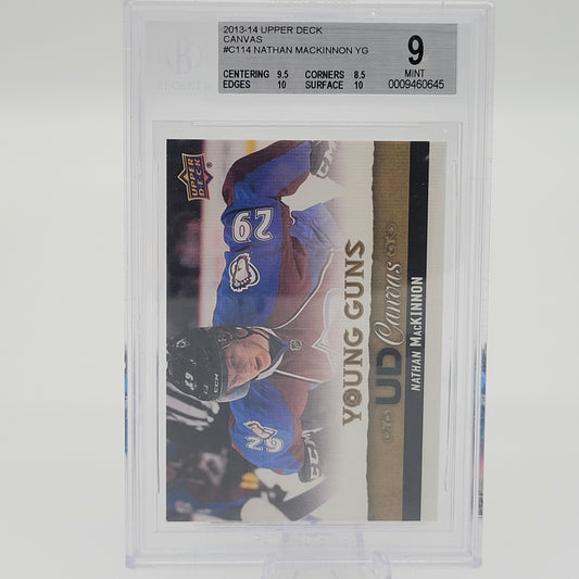 Nathan MacKinnon 2013-14 Upper Deck Canvas Young Guns BGS 9