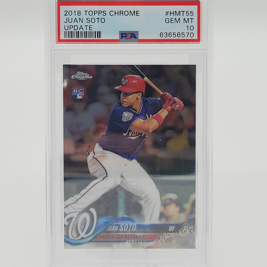 Juan Soto 2018 Topps Chrome Update PSA 10